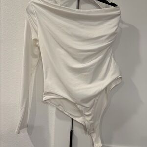 Off-Shoulder White Bodysuit